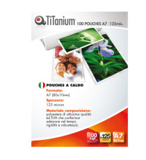 Pouches - A7 - 80x111 mm - 2x125 micron - Titanium - conf. 100 pezzi