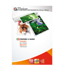 Pouches - government card - 65x95 mm - 2x125 micron - Titanium - scatola 100 pezzi
