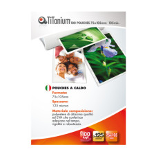 Pouches - jumbo card - 75x105 mm - 2x125 micron - Titanium - conf. 100 pezzi