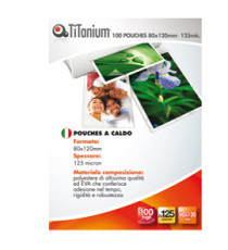 Pouches - swiss card - 80x120 mm - 2x125 micron - Titanium - conf. 100 pezzi