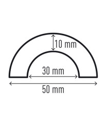 Profilo paracolpi P30 - per superfici tubolari - giallo/nero - Durable