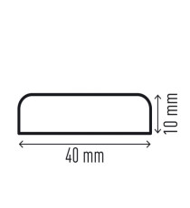Profilo paracolpi S10 - per superfici - giallo/nero - Durable