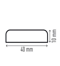 Profilo paracolpi S10 - per superfici - giallo/nero - Durable