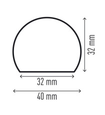 Profilo paracolpi S32R - per superfici - giallo/nero - Durable