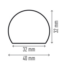 Profilo paracolpi S32R - per superfici - giallo/nero - Durable