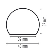 Profilo paracolpi S32R - per superfici - giallo/nero - Durable