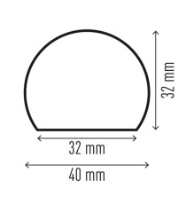 Profilo paracolpi S32R - per superfici - giallo/nero - Durable