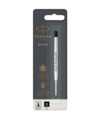 Refill sfera Quink standard  - punta large - metallo - nero - Parker