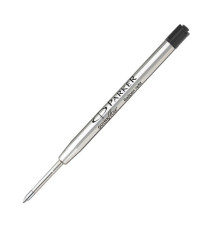 Refill sfera QuinkFlow - punta media - metallo - nero - Parker - blister 3 pezzi