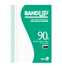 Ricambi BandUp forati rinforzati - A4 - 1 rigo c/margine - 90gr - BM - conf. 40 pezzi