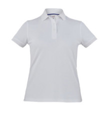 Polo Susan - da donna - manica corta - taglia L - bianco - Giblor's