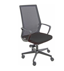 Poltrona semidirezionale I70 - con braccioli inclusi - nero/nero - Unisit