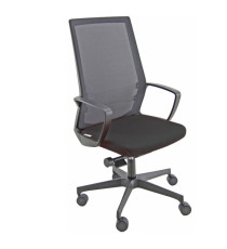 Poltrona semidirezionale I70 - con braccioli inclusi - nero/nero - Unisit