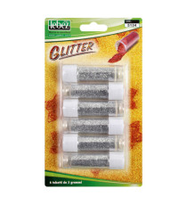 Porporina glitter - 2gr - argento - Lebez - conf. 6 tubi