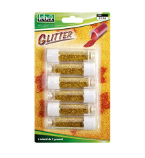 Porporina glitter - 2gr - oro - Lebez - conf. 6 tubi