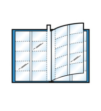 Porta biglietti da visita Asso Card - 21 x 29,7 cm - 10 buste con 10 tasche ciascuna - blu - Sei Rota