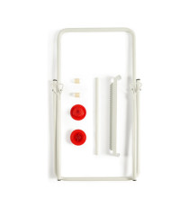 Porta bobina industriale - da terra - 40 x 44 x 80 cm - metallo verniciato - bianco - PerfettoFactory