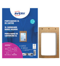 Portabadge A6 - in cartoncino plastificato - laser/inkjet - 105 x 148 mm - Avery - Conf. 50 pezzi