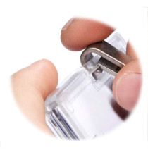 Portabadge PushBox Trio - 3 tessere inseribili - 5,4 x 8,7 cm - Durable - conf. 10 pezzi