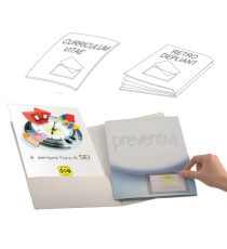 Portabiglietti da visita Eticard T -  autoadesivi - PVC - 5,5 x 9 cm - trasparente - Sei Rota - conf. 10 pezzi