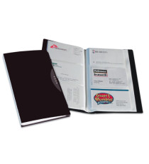 Portabiglietti da visita Office Suites - 240 tasche - con custodia - 11,4x19,2 cm - nero - Fellowes