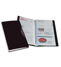 Portabiglietti da visita Office Suites - 240 tasche - con custodia - 11,4x19,2 cm - nero - Fellowes