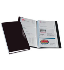 Portabiglietti da visita Office Suites - 240 tasche - con custodia - 11,4x19,2 cm - nero - Fellowes
