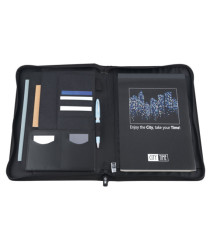 Portablocco Dual - tessuto - nero/grigio - A4 - City Time