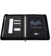 Portablocco Flap - con manici - tessuto - nero - A4 - City Time