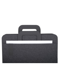 Portablocco Flap - con manici - tessuto - nero - A4 - City Time