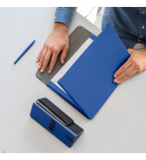 Portablocco Meet - con alette magnetiche - 31 x 25 x 1,4 cm - blu - In Tempo