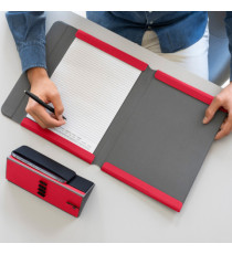 Portablocco Meet - con alette magnetiche - 31 x 25 x 1,4 cm - rosso - In Tempo