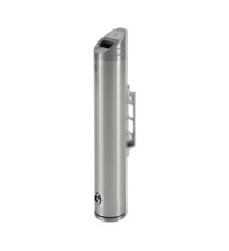 Portacenere murale - da esterno - diametro 10 cm - H 48 cm - acciaio inox