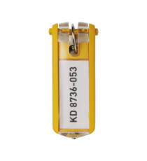 Portachiavi Key Clip - giallo - Durable - conf. 6 pezzi
