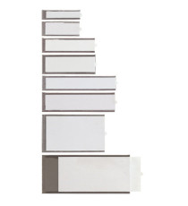 Portaetichette adesivo Ies B3 - 24 x 124 mm - grigio - Sei Rota - conf. 6 pezzi