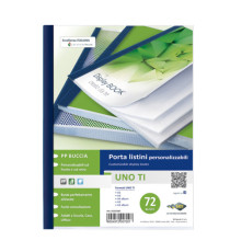 Portalistini personalizzabile Uno TI - 22x30 cm - 72 buste - blu - Sei Rota