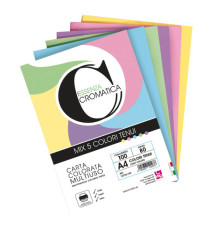 Risma carta Cromatica - A4 - 80 gr - colori assortiti tenui - 100 fogli - CWR