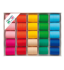 Rocche di nastro similpaper -10 mm x 10 mt - colori assortiti primaverai - Brizzolari - conf. 25 pezzi