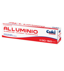 Roll alluminio - astuccio con seghetto - H 30 cm x150 mt - Cuki Professional