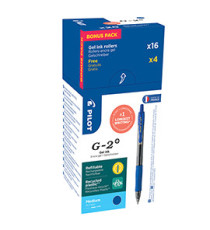 Roller gel a scatto G 2 - punta 0,7mm  - blu - Pilot - conf. 16 + 4 pezzi