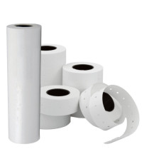 Rotolo 1000 etichette art.165 - 21x12 mm - permanente - bianco - Lebez - conf. 10 rotoli