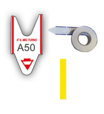 Rotolo da 2000 ticket per elimina code - giallo - Printex - conf. 5 rotoli