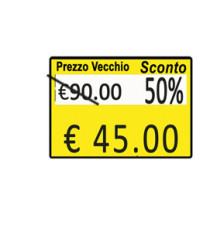 Rotolo da 600 etichette per Printex Z 17 - PREZZO VECCHIO…SCONTO… - 26x19 mm - adesivo removibile - giallo - Printex