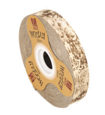 Rotolo nastro Woodly - corteccia/avorio - 24mm x 100mt - Bolis