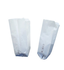 Sacchetti - carta kraft - 12 x 30 cm - soffietti laterali 9 cm - bianco - Favorit - conf. 100 pezzi