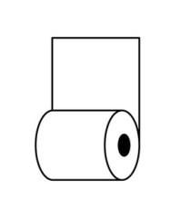 Rotolo per distributore self service - 59,5 mm x 85 m - 70 gr - diametro esterno 90 mm - anima 18 mm - carta termica BPA