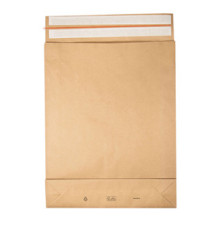 Sacchetti a fondo quadro E-Green - 45 x 57 x 10 + 10 cm - carta kraft - avana - Bong Packaging - conf. 100 pezzi
