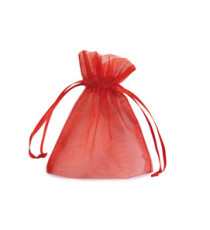 Sacchetti bomboniera Milly - 8,5 x 10 cm - organza - rosso - PNP - conf. 20 pezzi