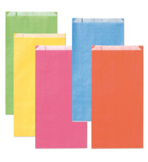 Sacchetto a soffietto - 14 x 28+5 cm - colori chiari assortiti - Rex Sadoch - conf. 100 pezzi