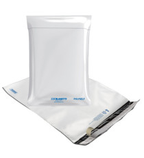 Sacchetto Polyself - per corrieri  - C4 - 27 x 35 cm - PE - bianco/grigio - Blasetti  - conf. 100 pezzi